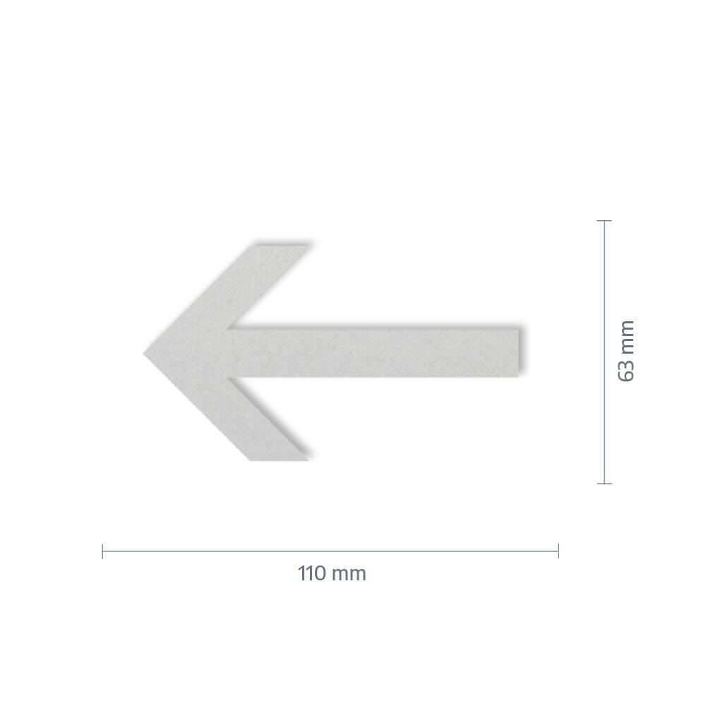 Selbstklebender Richtungspfeil, Maße 110 x 63 mm, RA1