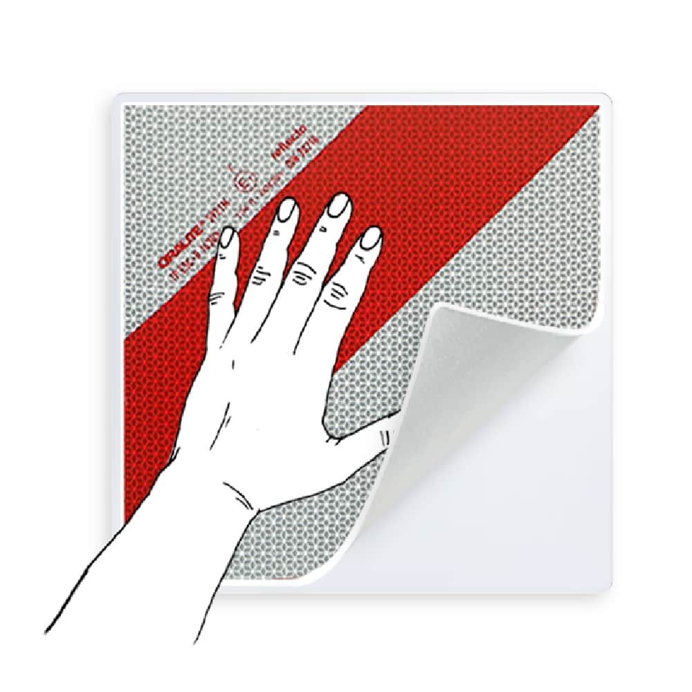 Aufbewahrungsträger für selbsthaftende Kfz-Warnmarkierung 282 x 282 mm