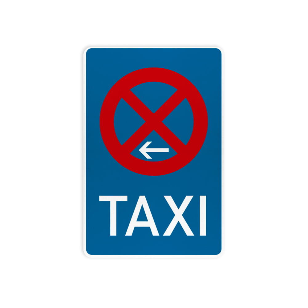 VZ 229-11 Taxenstand Ende, Aufstellung links VZ 229-11 Taxenstand Ende, Aufstellung links