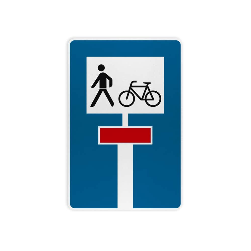VZ 357-50 Für Radverkehr und Fußgänger durchlässige Sackgasse VZ 357-50 Für Radverkehr und Fußgänger durchlässige Sackgasse