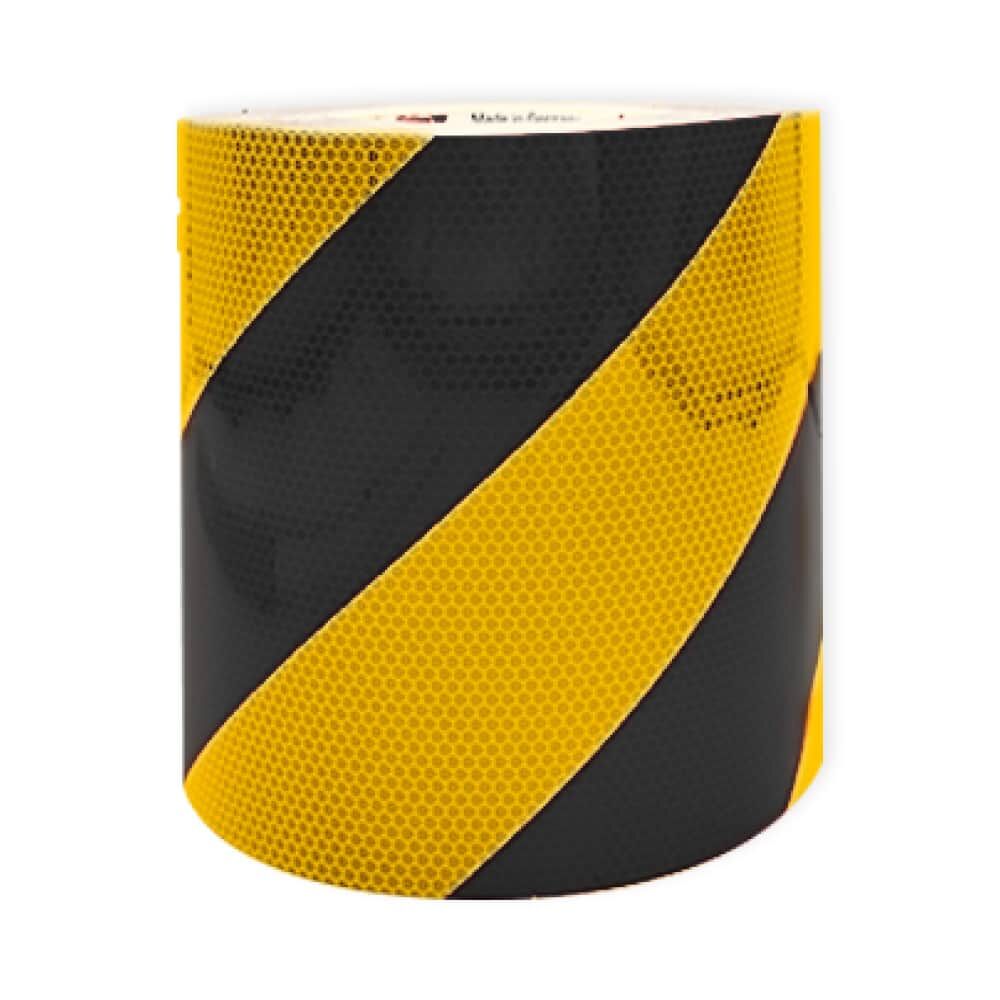 Einzelrolle ORALITE 5831 schwarz-gelb 200 mm, rechtsweisend