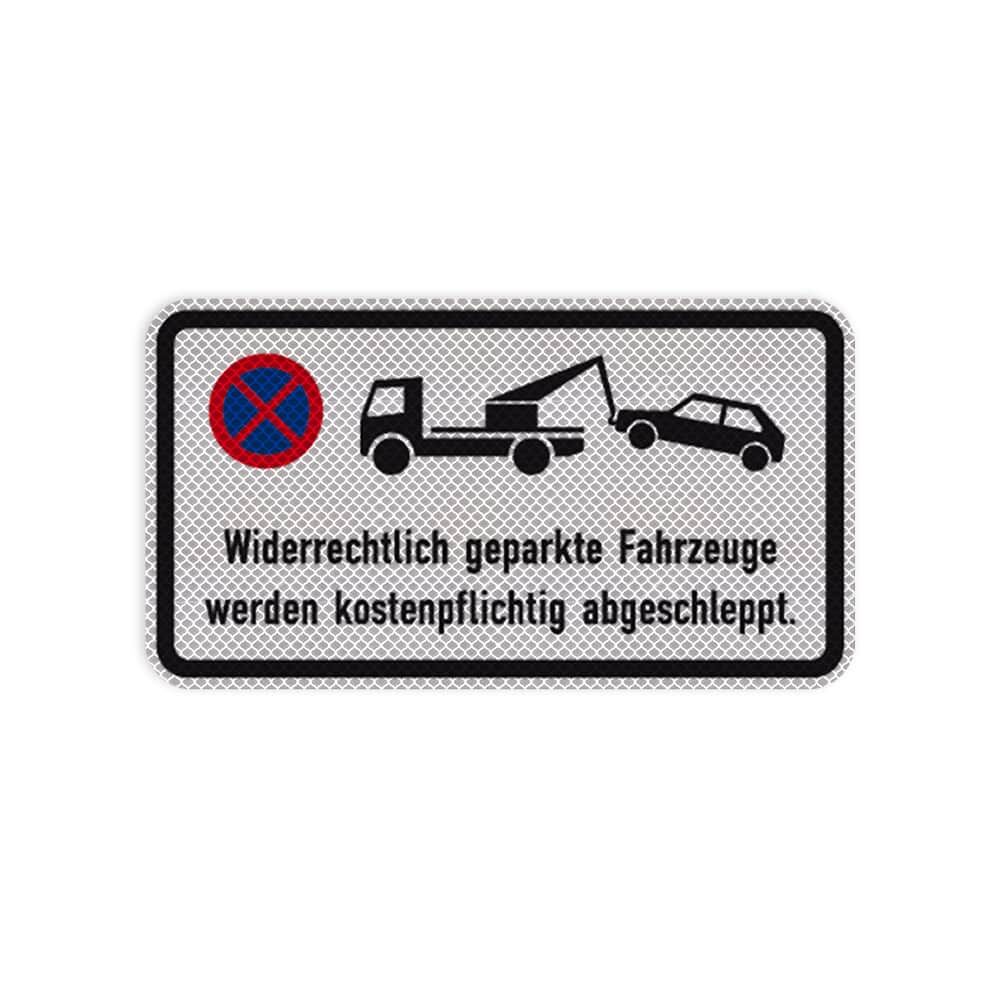 VZ 2428 Widerrechtlich geparkte Fahrzeuge werden kostenpflic
