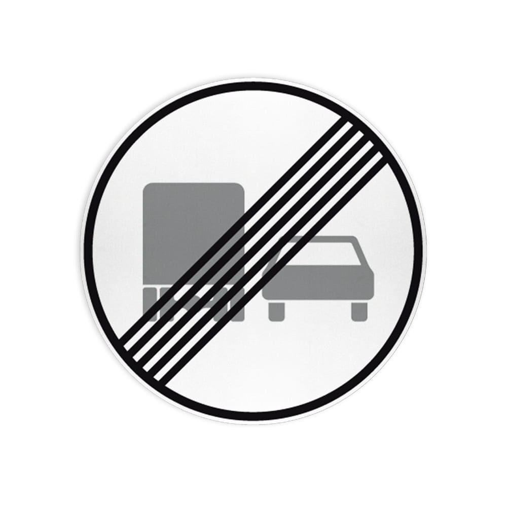 VZ 281 Ende des Überholverbots für Kraftfahrzeuge über 3,5 t VZ 281 Ende des Überholverbots für Kraftfahrzeuge über 3,5 t