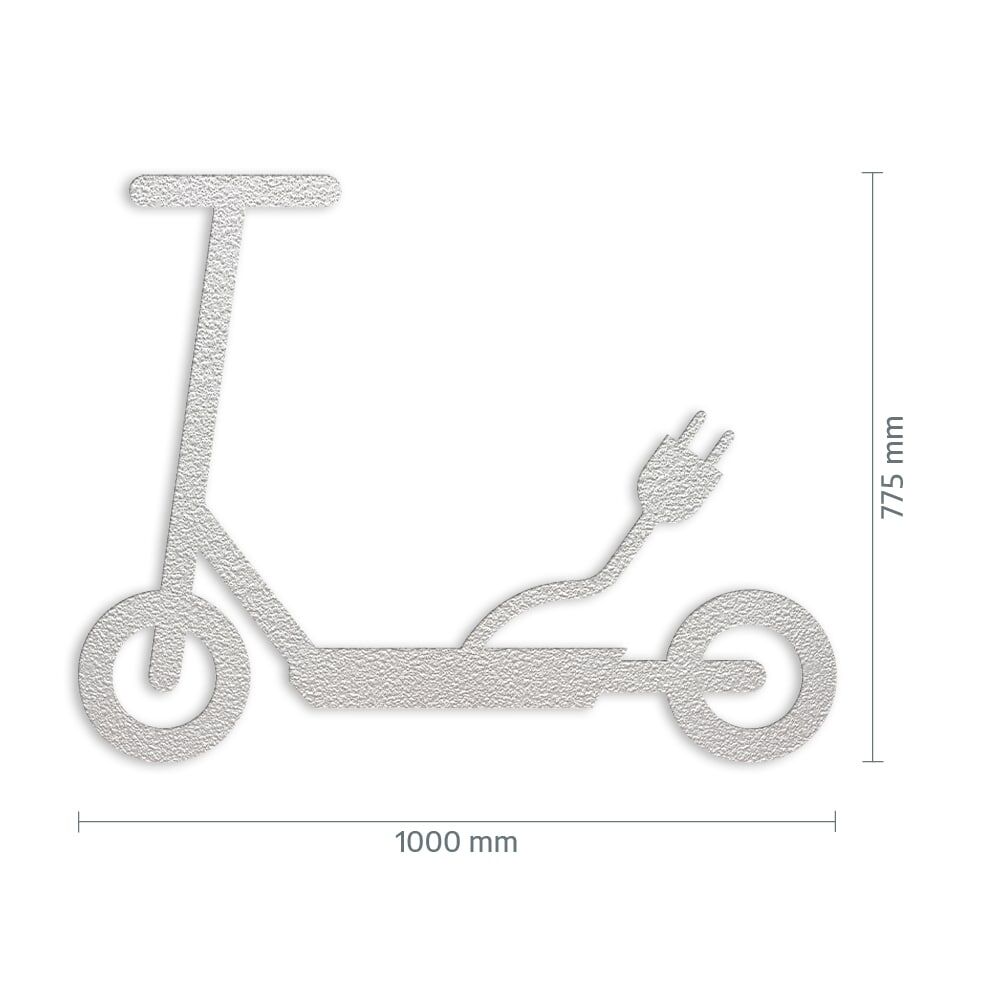 Maßgrafik des Piktogramms, Breite 1000 mm, Höhe 775 mm, Verkehrsklasse P6 in weiß