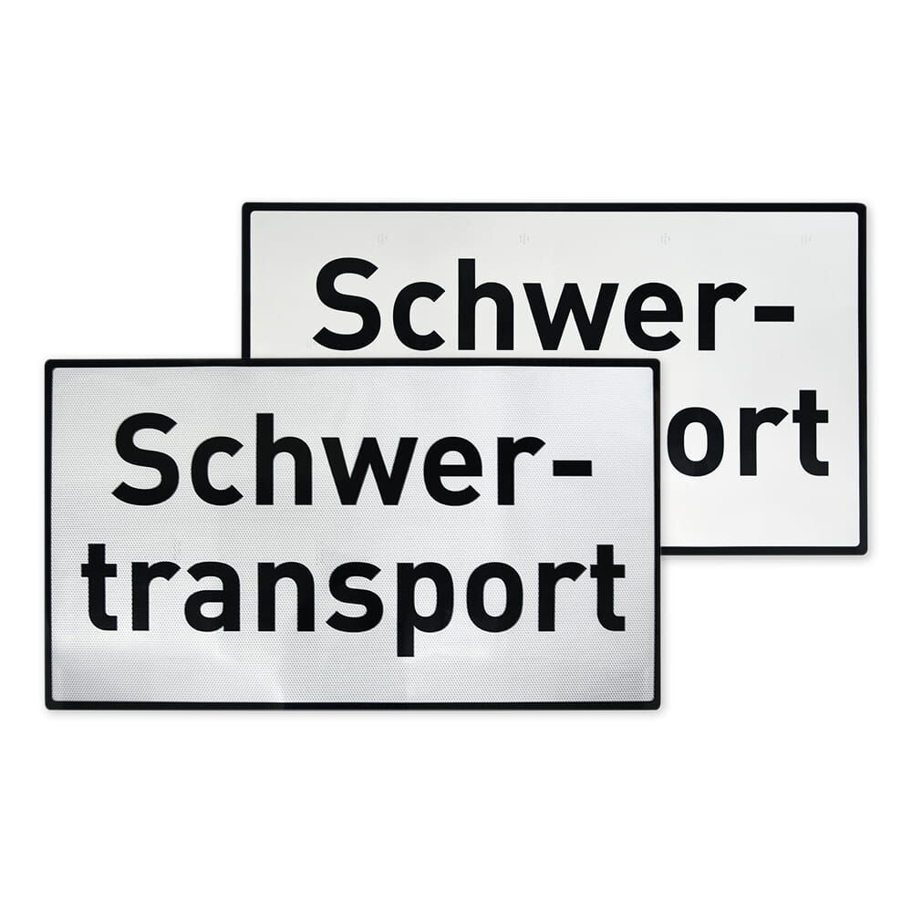 "Schwertransport"-Schild, erhältlich in der Variante RA1 oder RA2