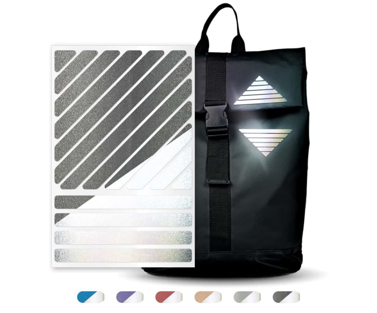 Reflexsticker Metallic Streifen schmal schwarz