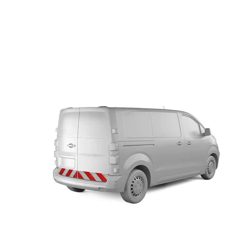 Heckmarkierung am Fiat Scudo mit Hecktür, Baujahr 2024