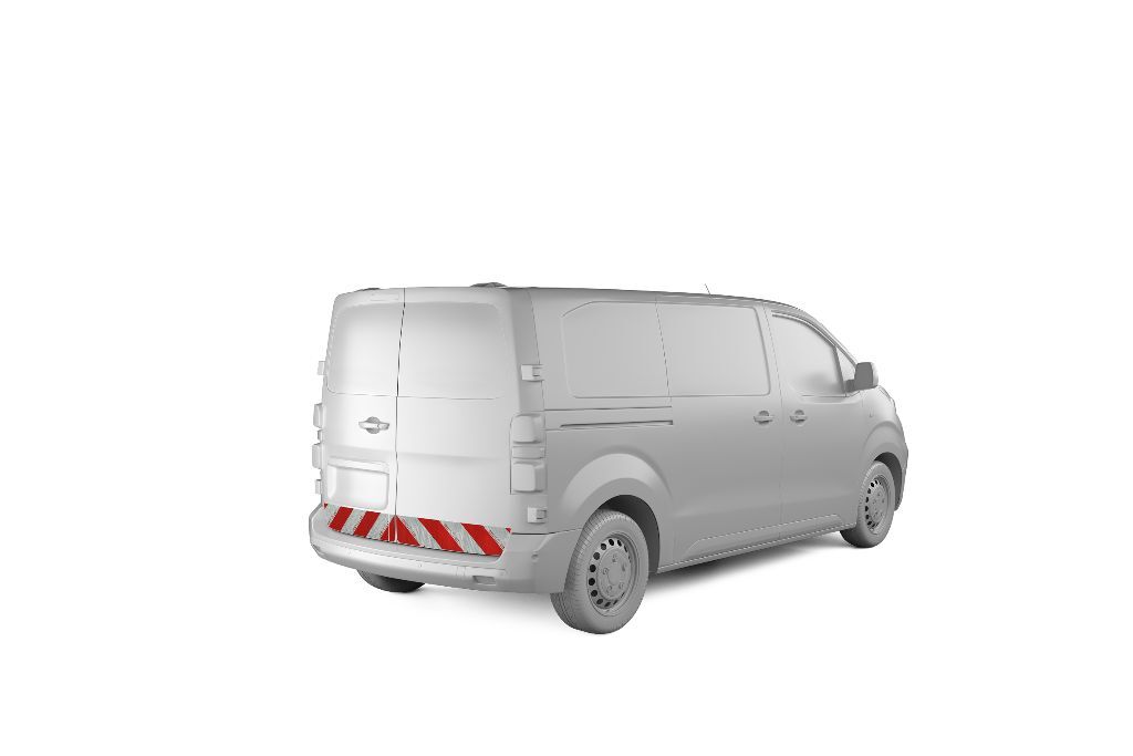 Heckmarkierung am Fiat Scudo mit Hecktür, Baujahr 2024