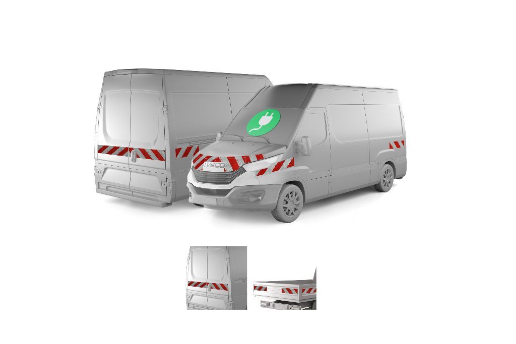 Iveco (e)Daily ab 2024 mit Variantenvorschau zwischen Hecktür und Pritschenmodell