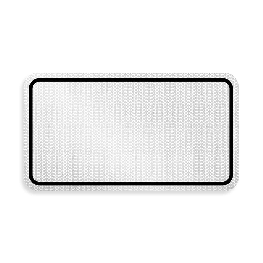 Zusatzschild-Folie RA2, weiß mit schwarzem Rand, fertig zugeschnitten