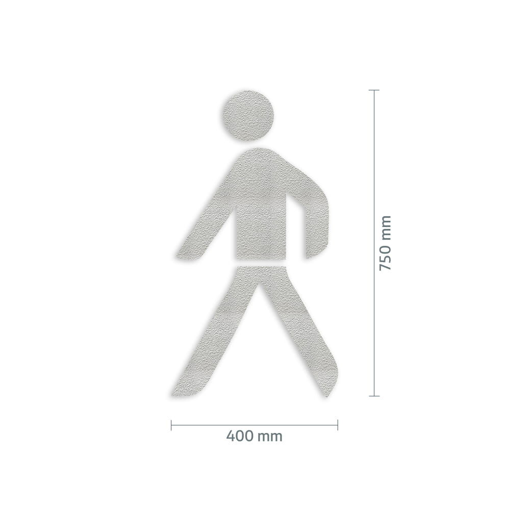 3M Stamark Fußgänger-Piktogramm in Weiß, Maße: 750 × 400 mm