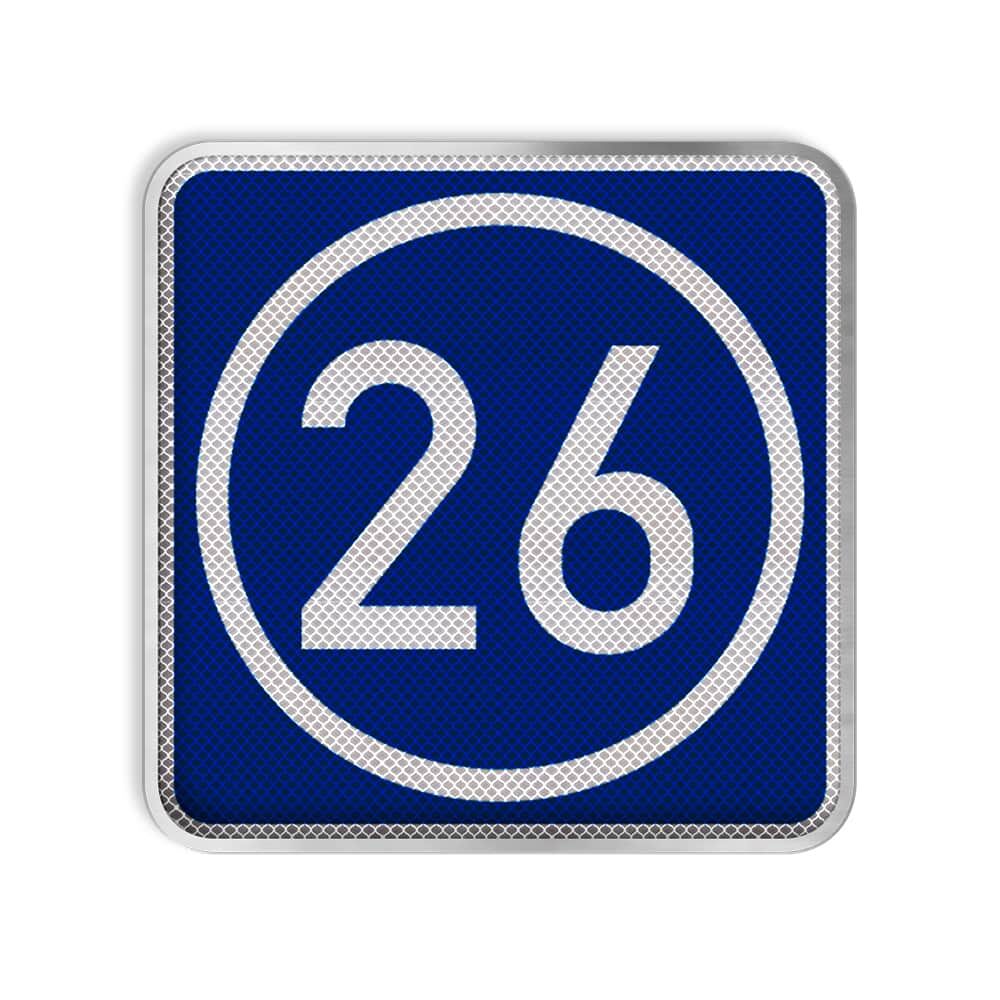 VZ 406-50 Knotenpunkte der Autobahnen RA 3 650 x 650 mm Alform