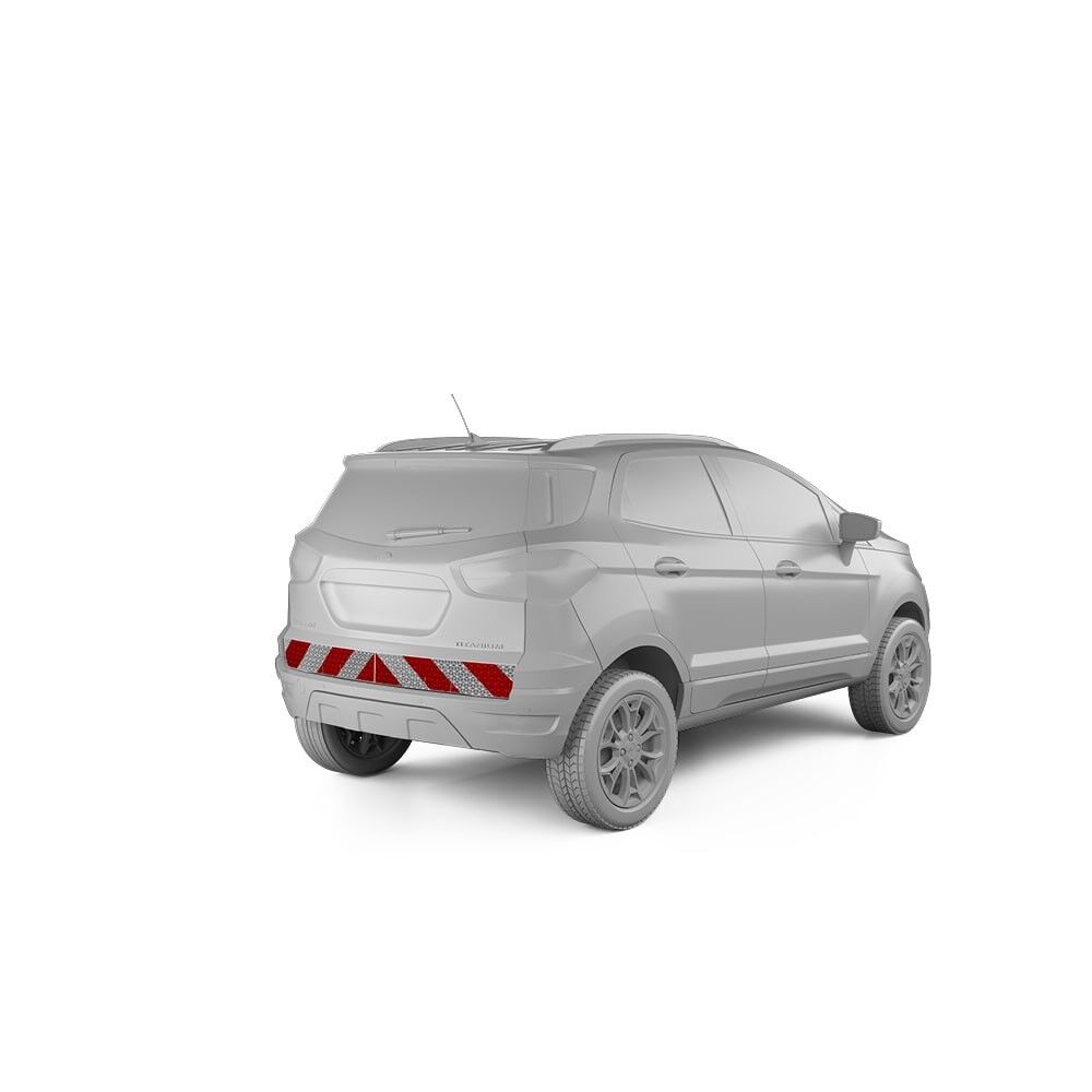Ford EcoSport mit Heckwarnmarkierung, Baujahr 2018