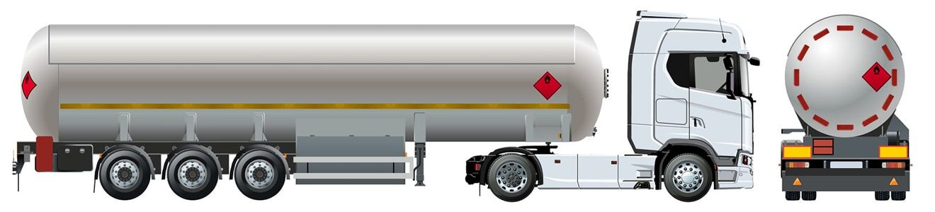 Illustration Konturmarkierung an Tankfahrzeug