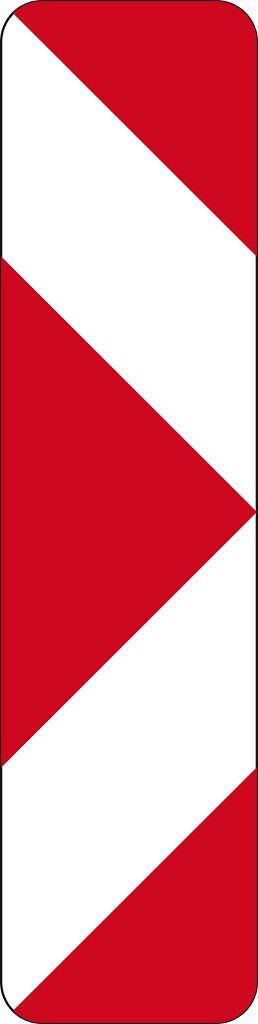 VZ 605-43 Pfeilbake, doppelseitig (-21/-21) VZ 605-43 Pfeilbake, doppelseitig (-21/-21)