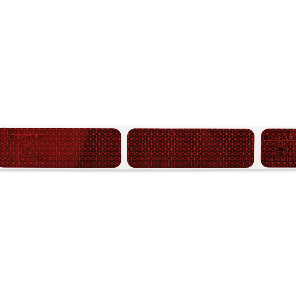 Streifen VC 104+ Rechteck-Sticker in rot, fertig geschnitten auf Liner