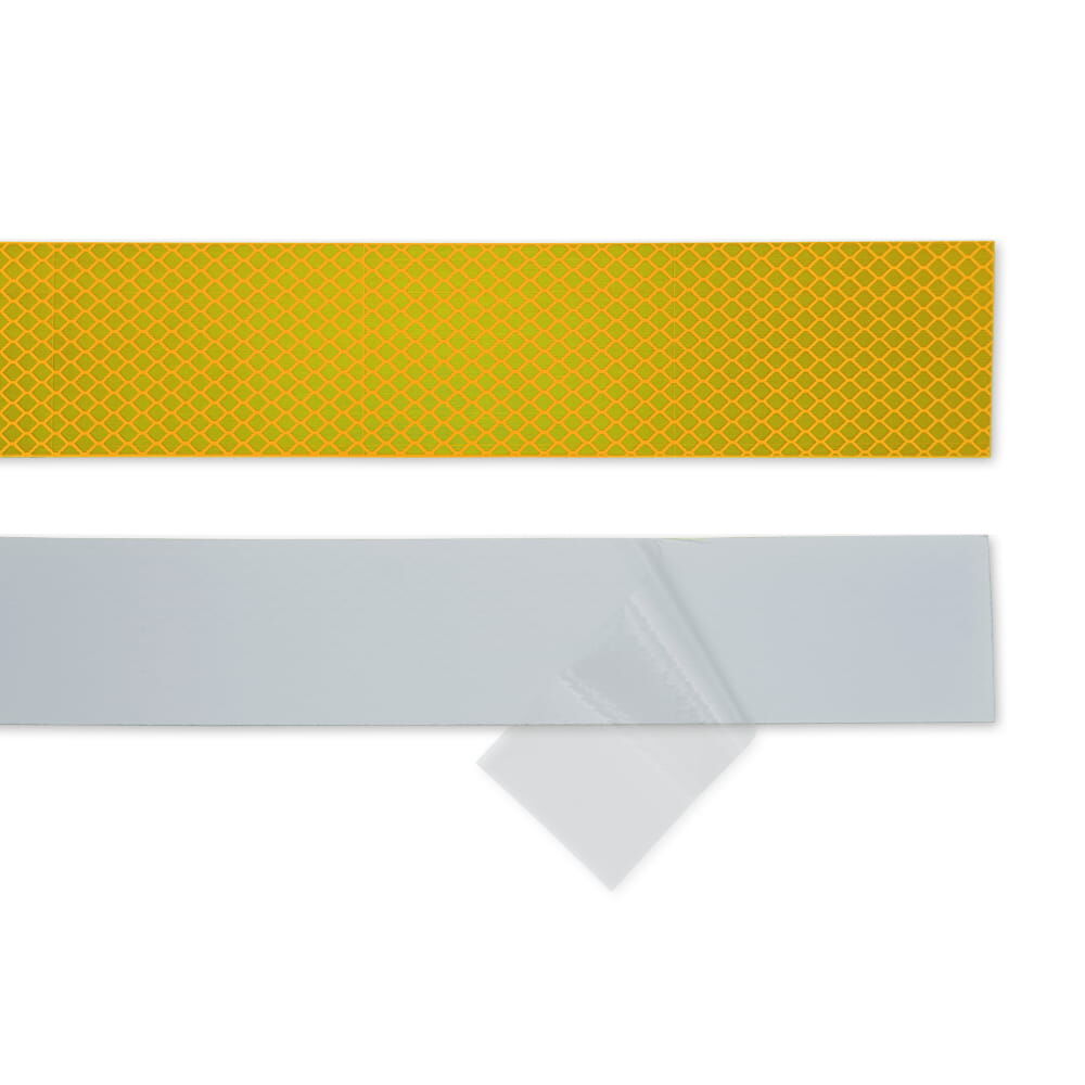 3M Reflexband 4080 Fluor-gelb 50 mm, Streifen der Vorder- und Rückseite