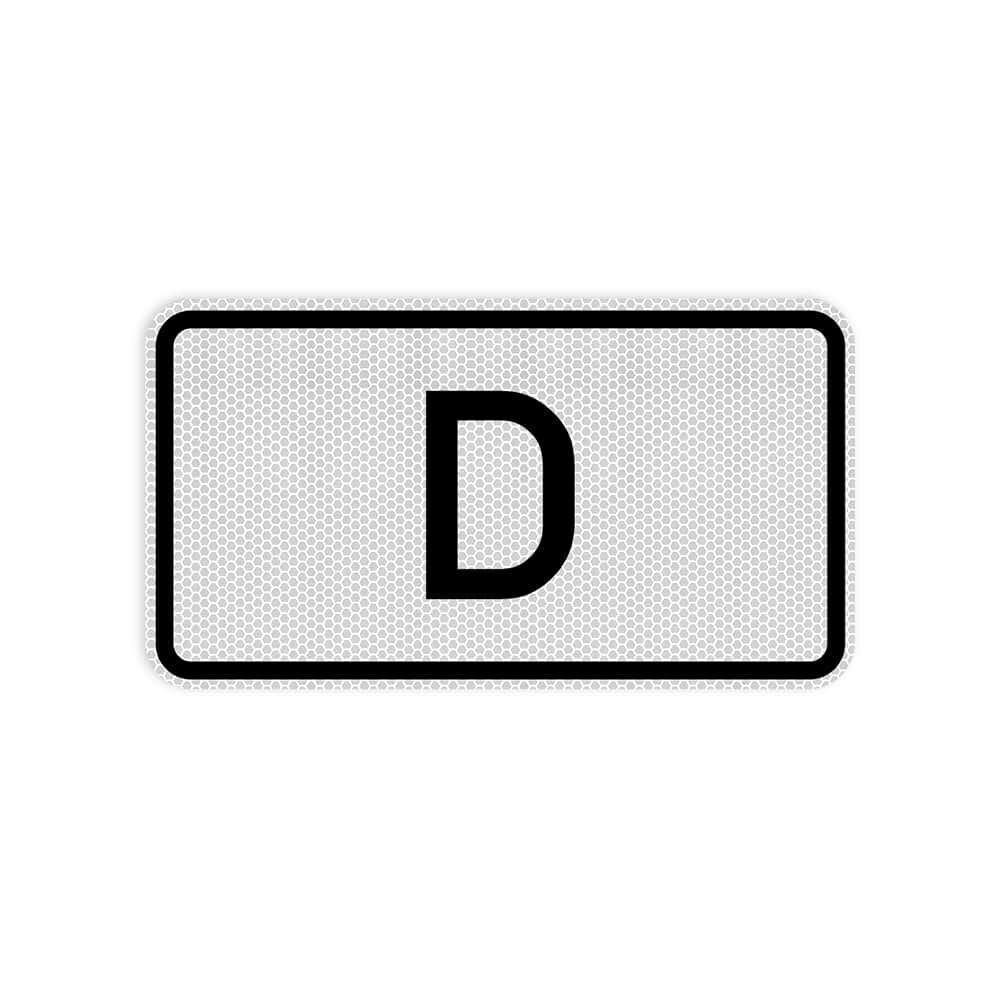 VZ 1014-52 Tunnelkategorie D RA 2 231 x 420 mm 3 mm Dibond