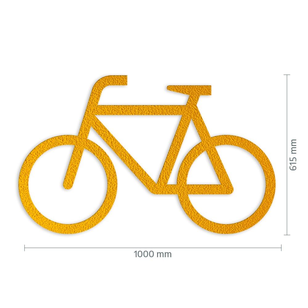 3M Stamark Fahrrad-Symbol in Gelb, Maße: 1000 × 615 mm