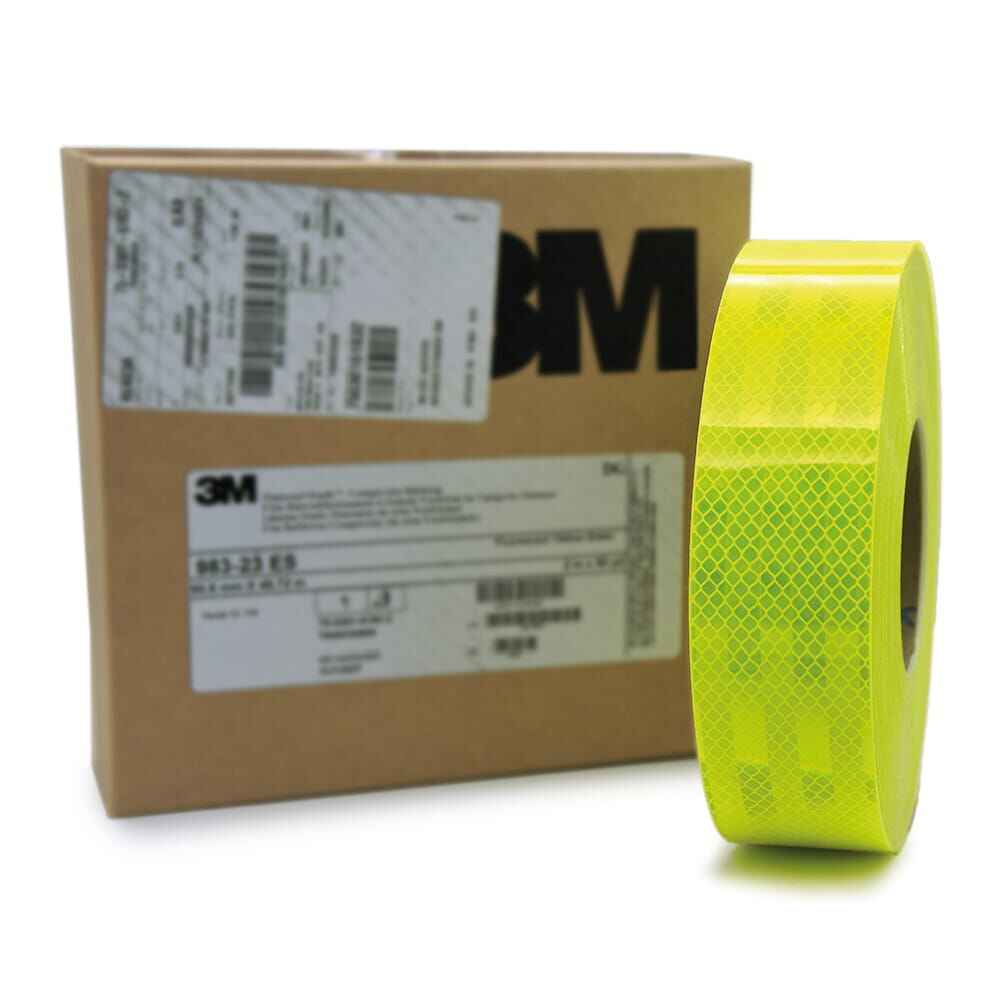 3M Konturmarkierung 983 fluor-lime, Rolle vor Originalkarton