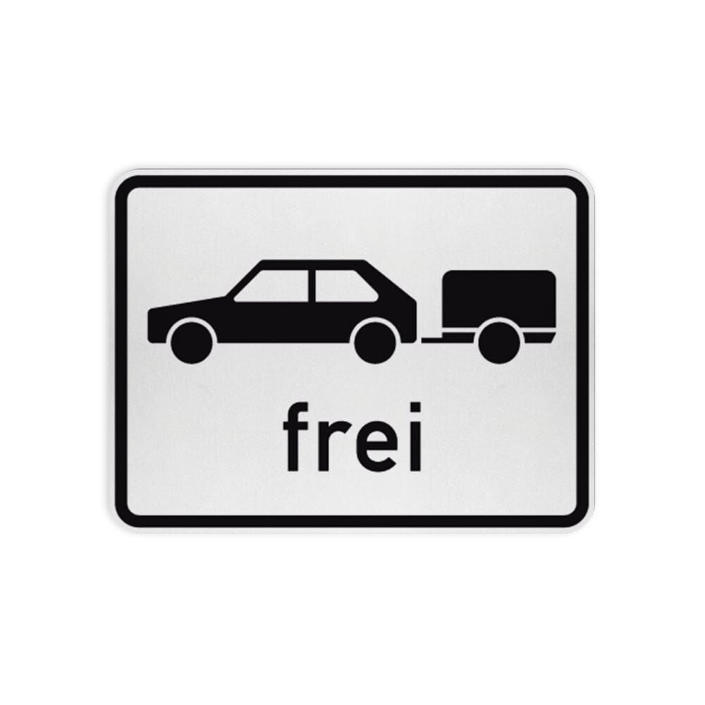 VZ 1024-11 Personenkraftwagen mit Anhänger frei VZ 1024-11 Personenkraftwagen mit Anhänger frei