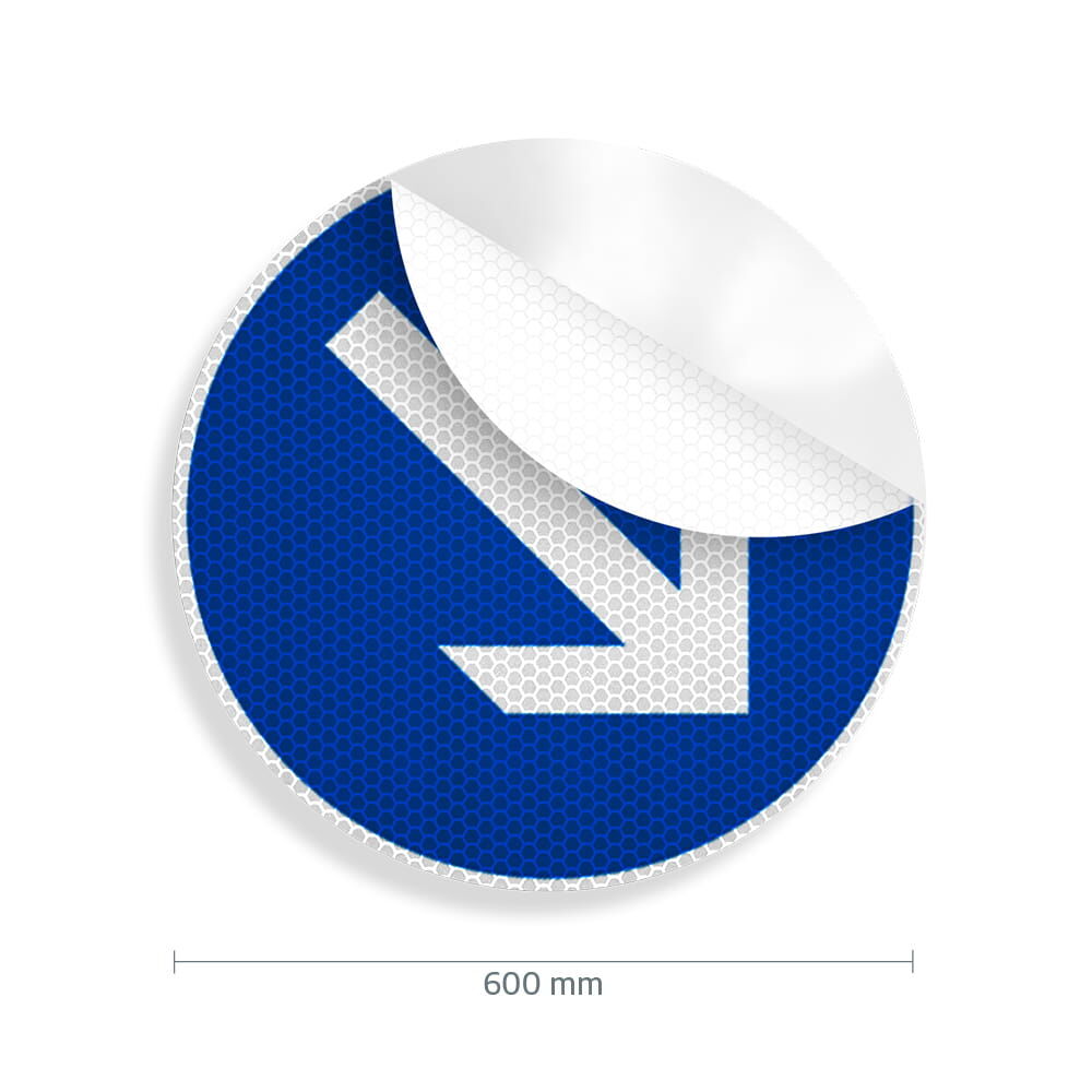 VZ 222 als Aufkleber, abziehbar, Durchmesser 600 mm