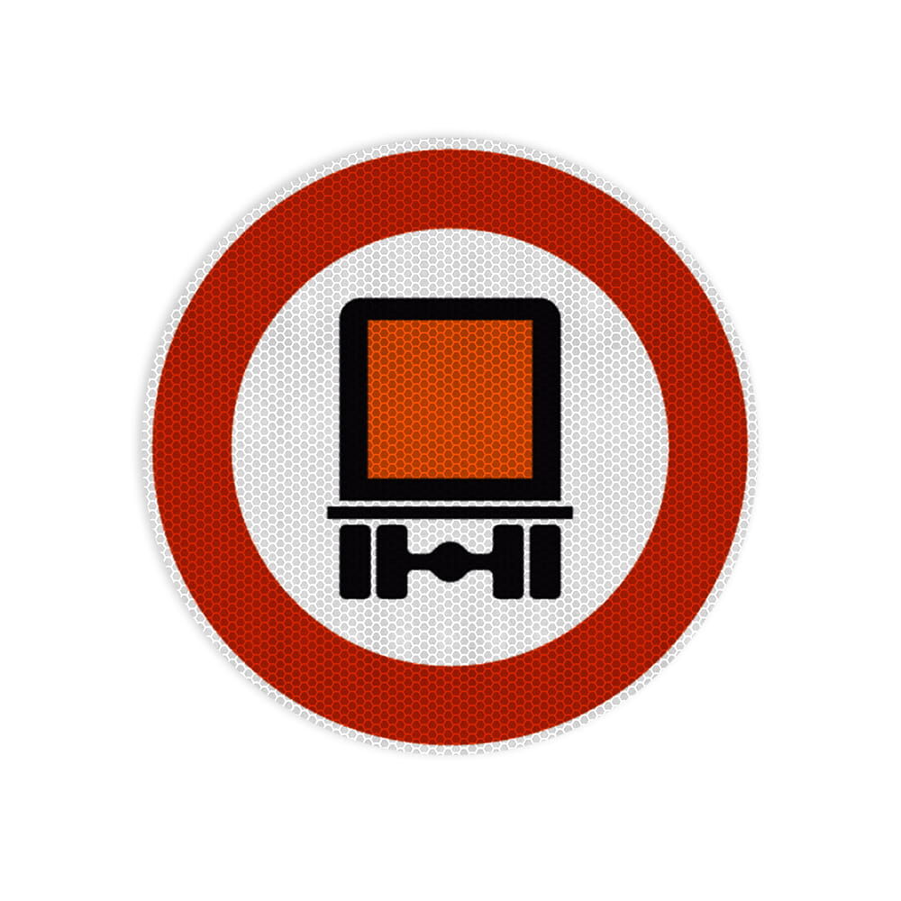 VZ 261 Verbot für kennzeichnungspflichtige Kraftfahrzeuge mit gefährlichen Gütern