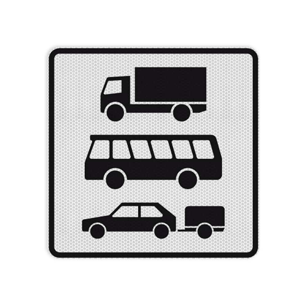 VZ 1049-13 Nur Lkw, Kraftomnibus und Pkw mit Anhänger VZ 1049-13 Nur Lkw, Kraftomnibus und Pkw mit Anhänger