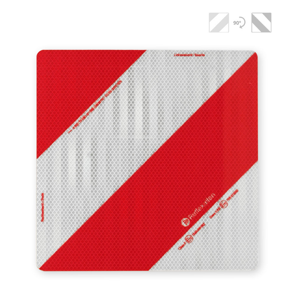 Parkwarntafel, um 90 Grad drehbar, rot-weiß reflektierend