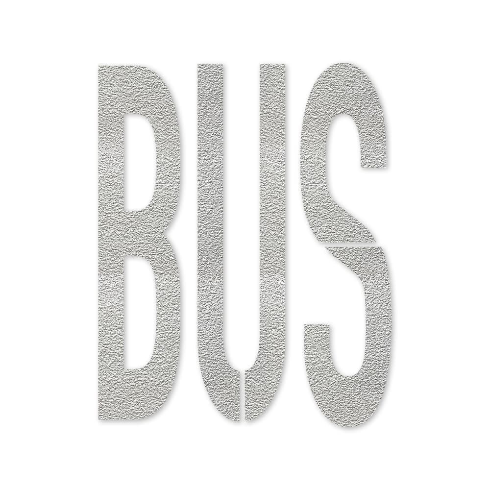 Selbstklebendes Fahrbahn-Piktogramm "BUS" in weiß, Verkehrsklasse P6