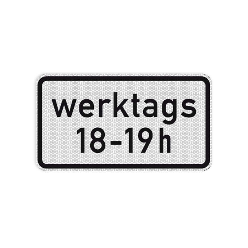 VZ 1042-31 Zeitliche Beschränkung (zweizeilig) (werktags … - … h)