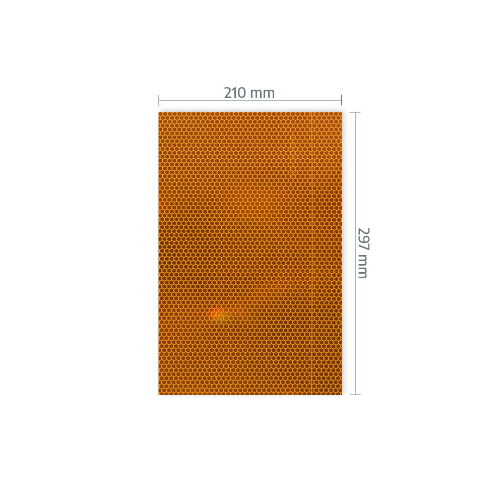 A4-Zuschnitt Orafol 5910 mit Maßangabe 210 × 297 mm