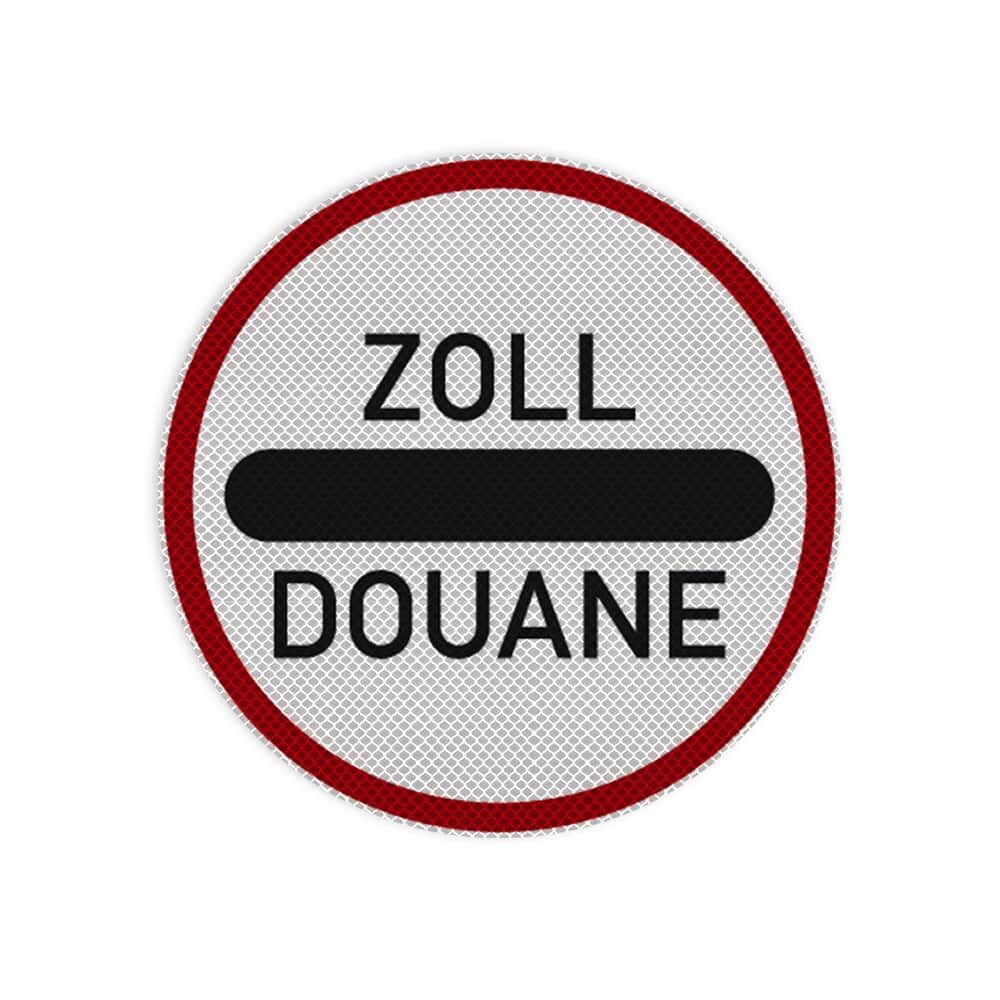 VZ 392 Zollstelle RA 3 Ø 600 mm 3 mm Dibond