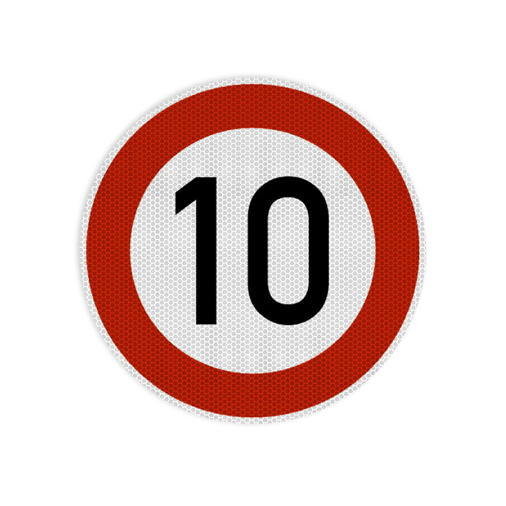 VZ 274-10 Zulässige Höchstgeschwindigkeit 10 km/h VZ 274-10 Zulässige Höchstgeschwindigkeit 10 km/h