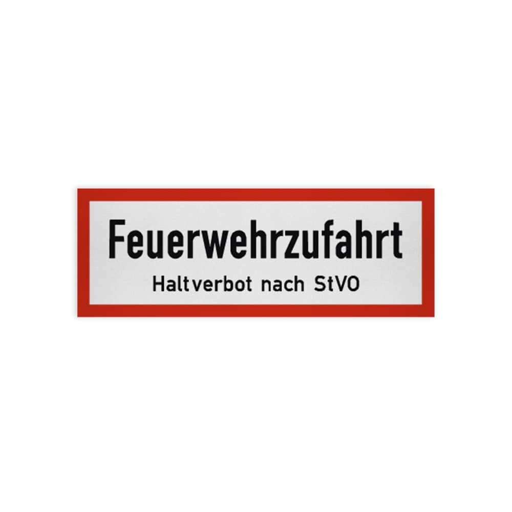 Hinweisschild Feuerwehrzufahrt Haltverbot nach StVO Hinweisschild Feuerwehrzufahrt Haltverbot nach StVO