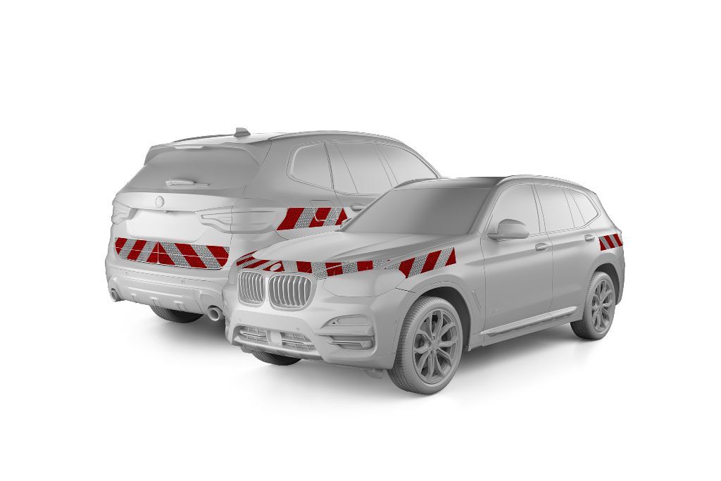 BMW X3 G01 mit Komplettwarnmarkierungssatz, Baujahr 2017