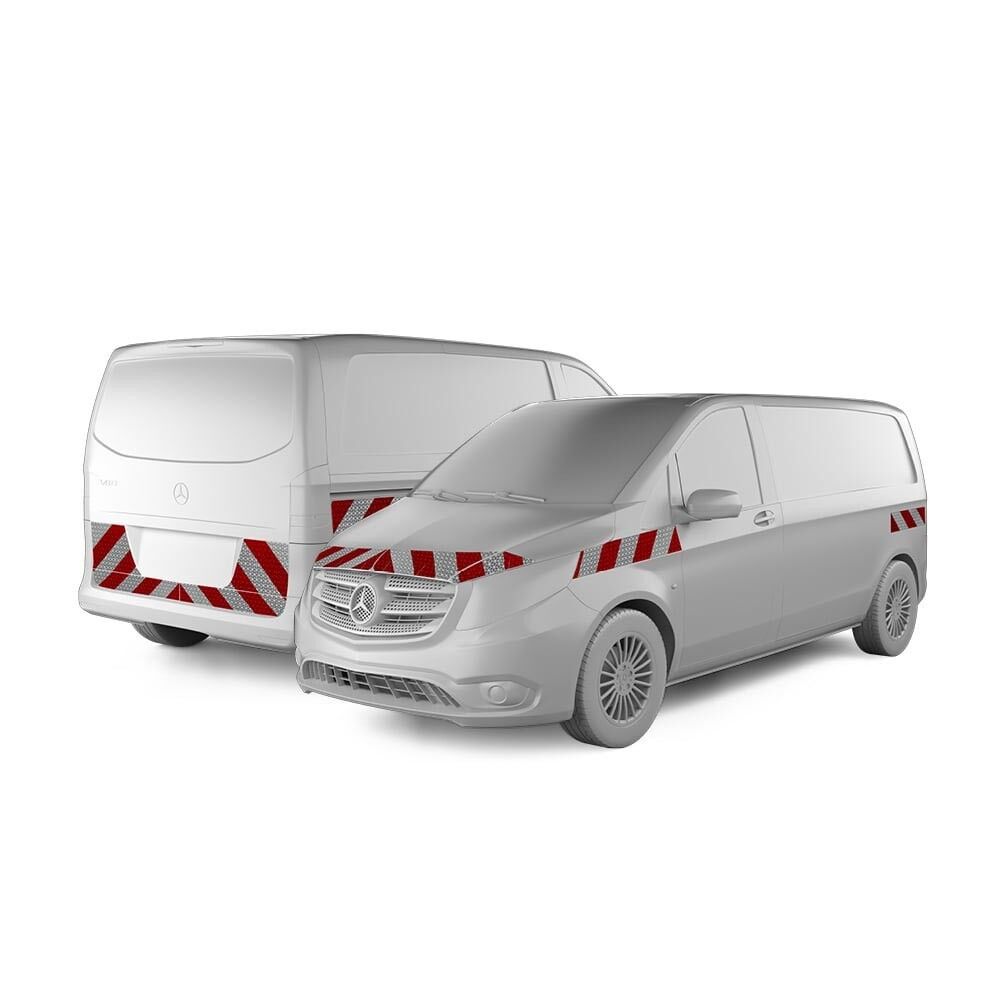 Mercedes Vito W447 Warnmarkierung ab 2014 Komplettsatz Heckklappe