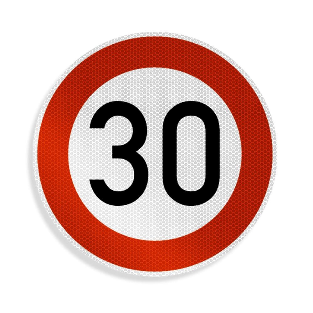 Verkehrszeichen 274 – 30 km/h, RA2, Ø 600 mm, Reflexfolie