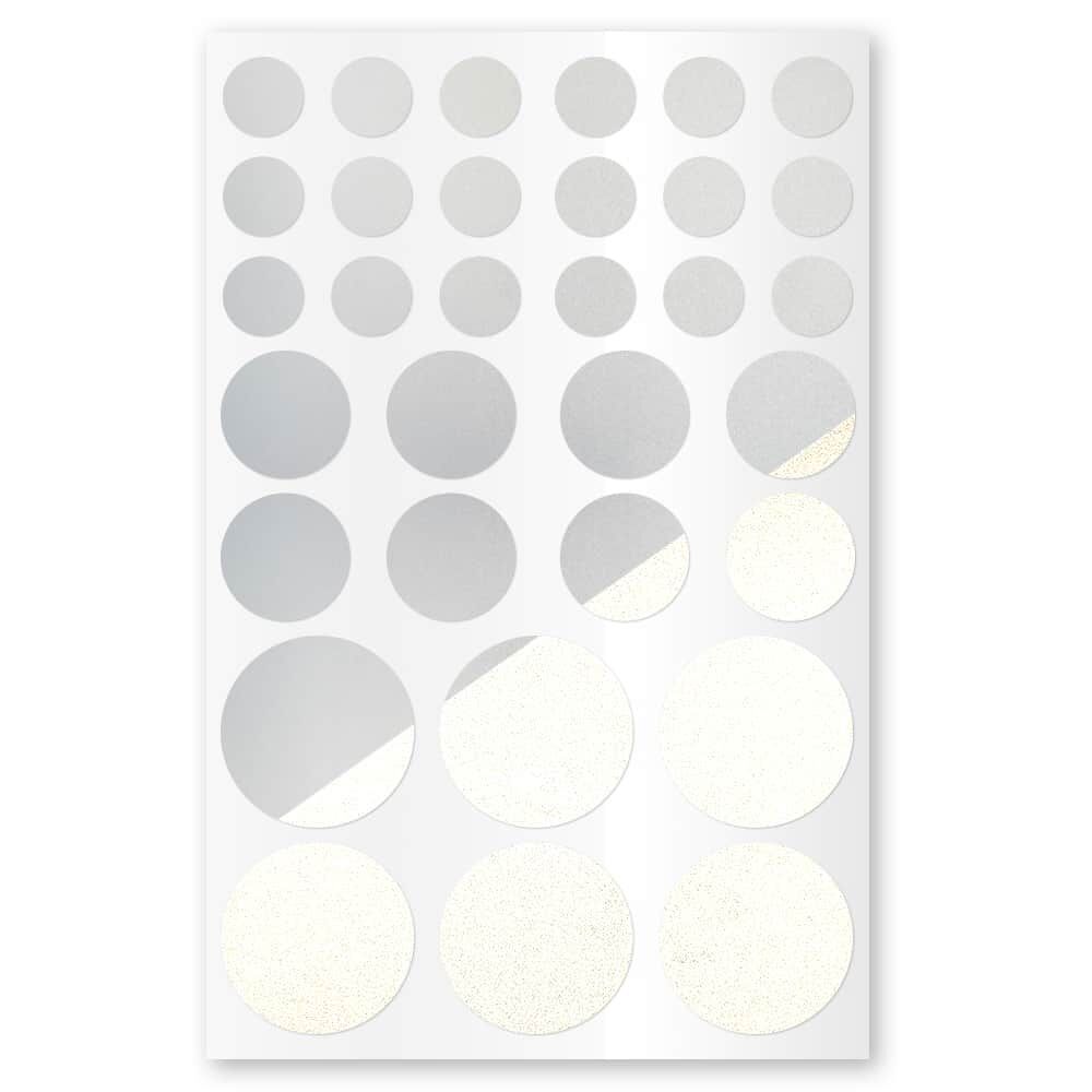 Reflexsticker Light Punkte in Weiß auf Stickerbogen