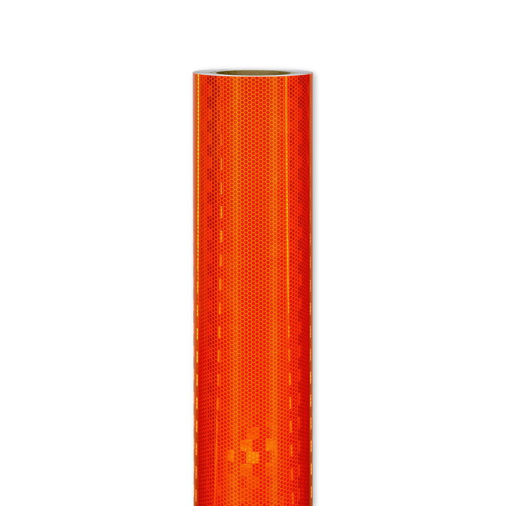 Rolle Avery V-8000 fluor-orange, frontale Ansicht mit feinem Wabenmuster