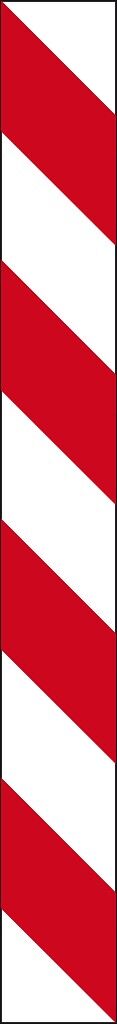 VZ 627-20 Leitmal, Anbringung links (senkrecht)