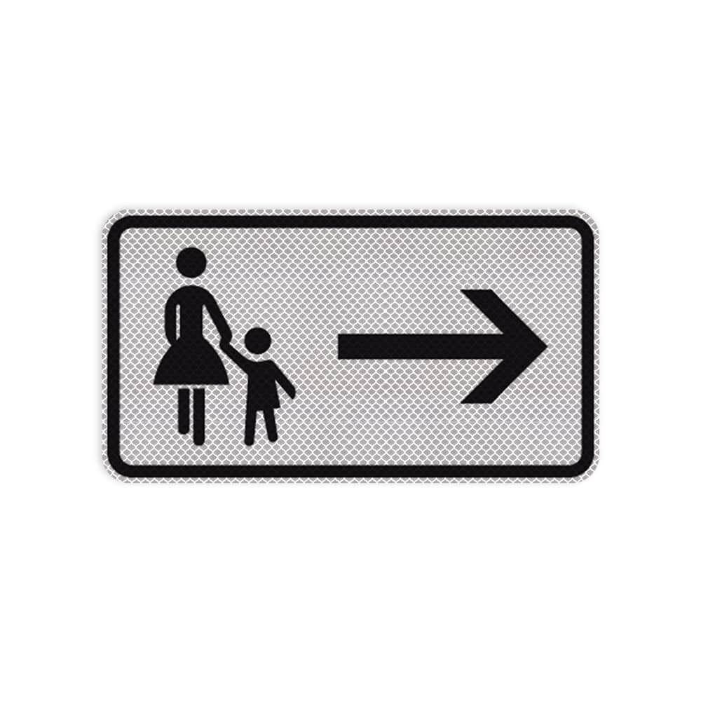 VZ 1000-22 Fußgänger Gehweg gegenüber benutzen, rechtsweisend VZ 1000-22 Fußgänger Gehweg gegenüber benutzen, rechtsweisend