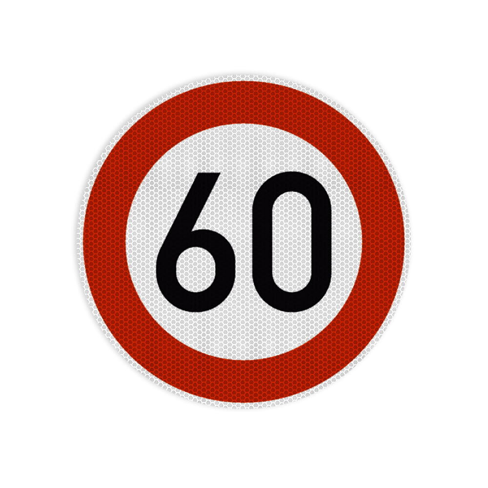 VZ 274-60 Zulässige Höchstgeschwindigkeit 60 km/h VZ 274-60 Zulässige Höchstgeschwindigkeit 60 km/h