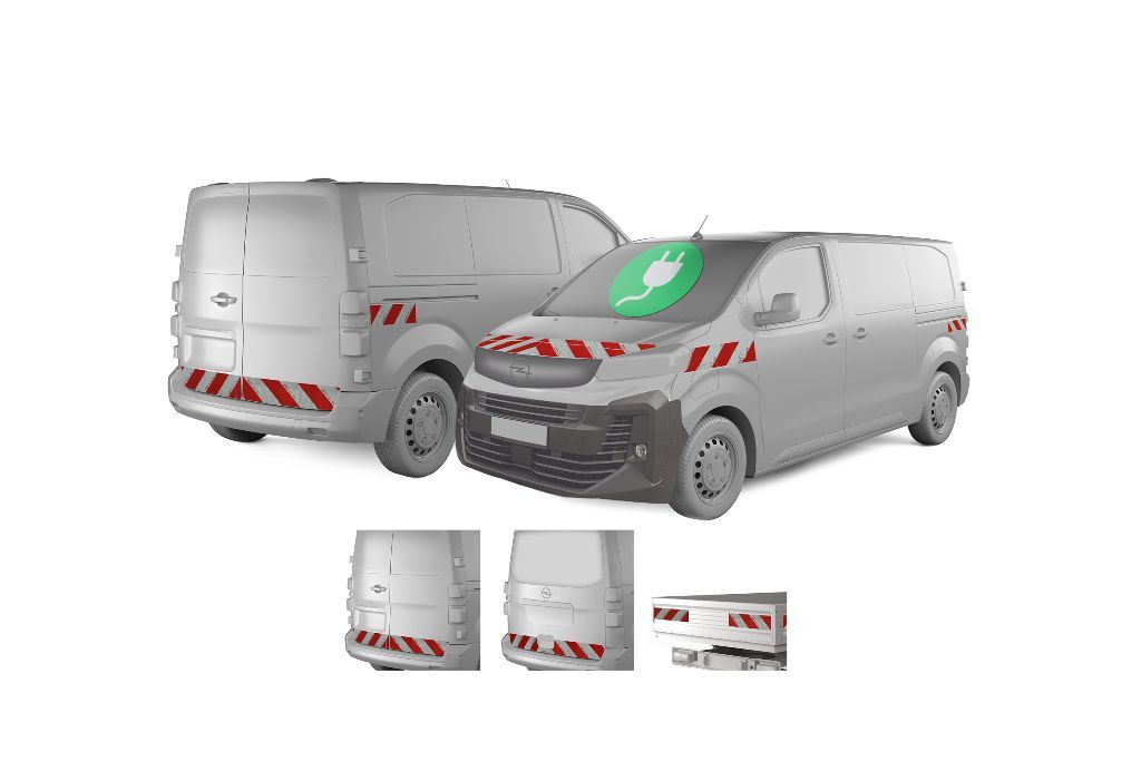 Opel Vivaro Electric ab 2024 mit Variantenvorschau zwischen Hecktür, Heckklappe und Pritschenmodell