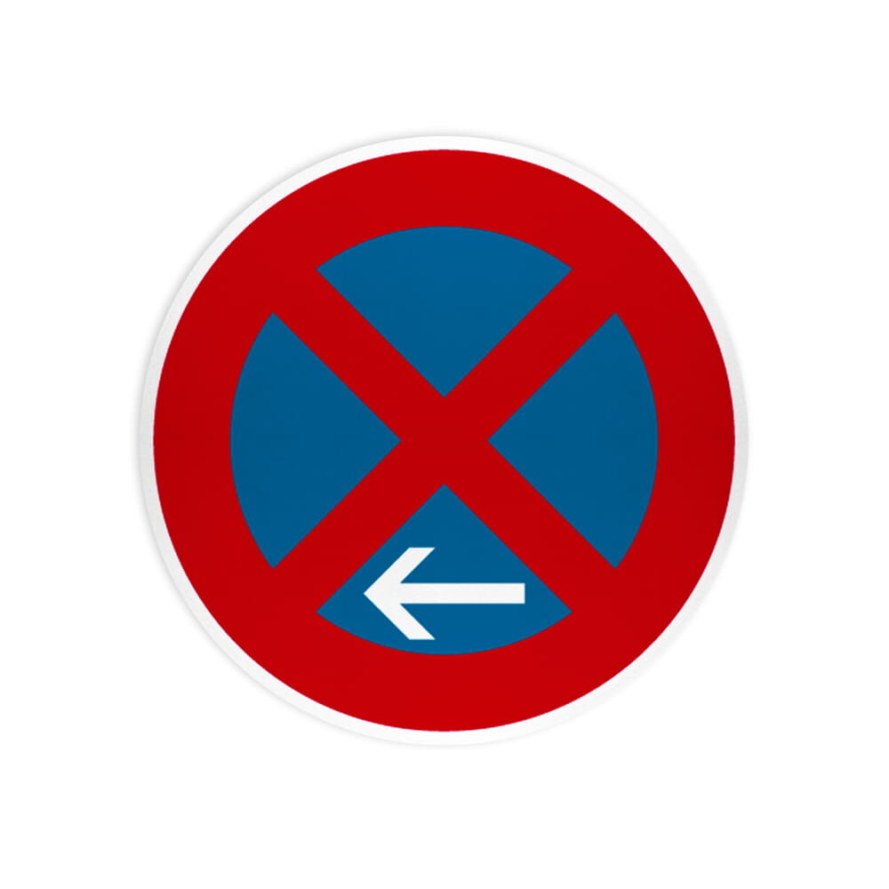 VZ 283-11 Absolutes Haltverbot, Ende, Aufstellung links VZ 283-11 Absolutes Haltverbot, Ende, Aufstellung links