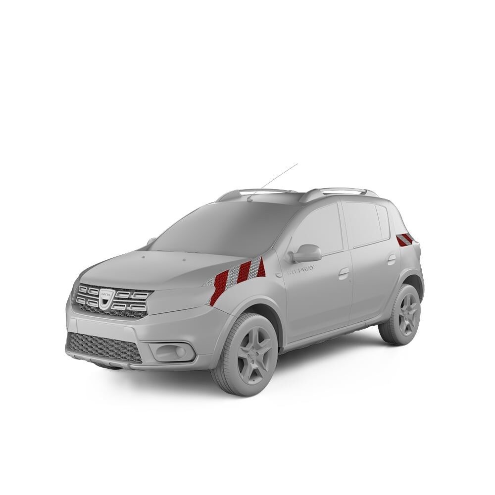 Dacia Sandero Stepway mit Seitenwarnmarkierung, Baujahr 2018