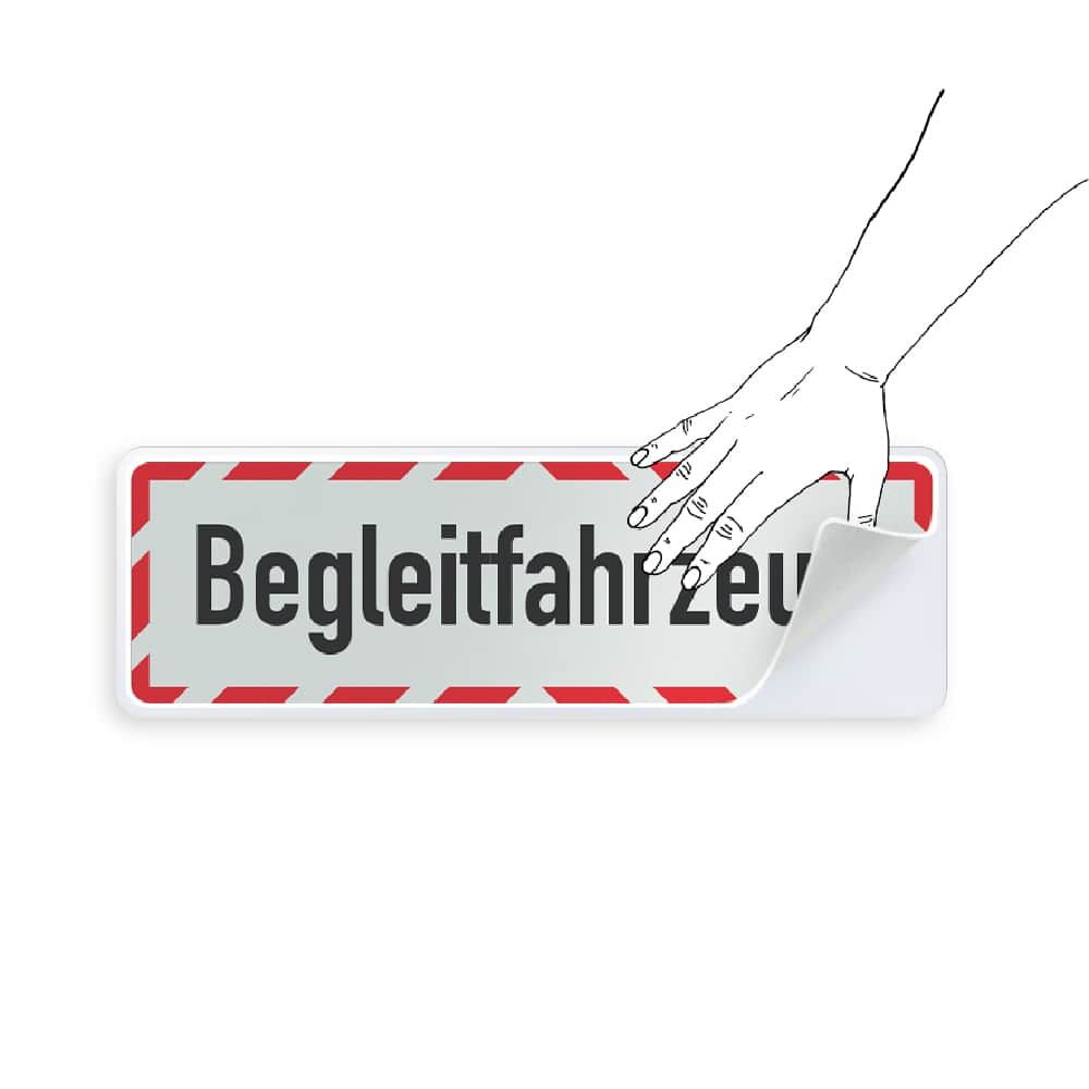 Aufbewahrungsträger für selbsthaftende Kfz-Hinweisschilder 500 x 150 mm