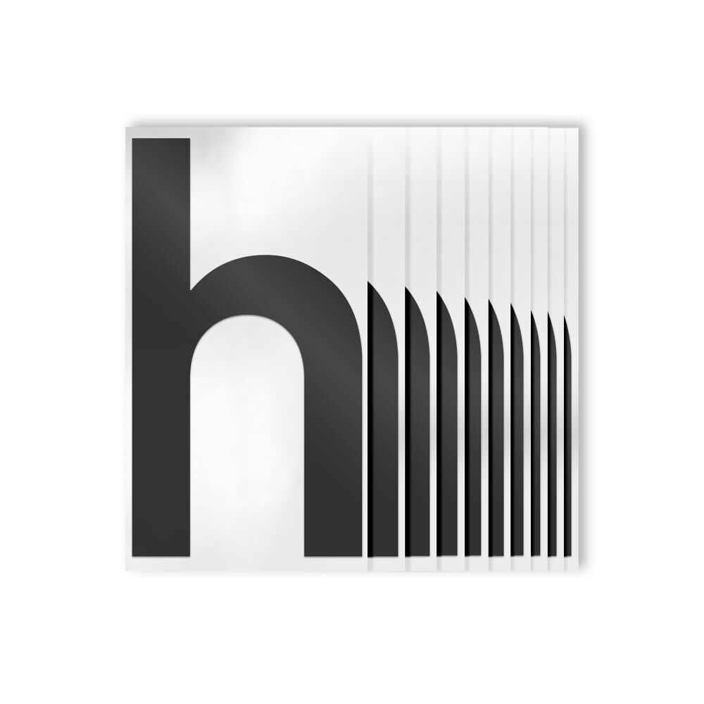 10er-Pack Overlay "h", schwarz, selbstklebend für Zusatzschilder Größe 1
