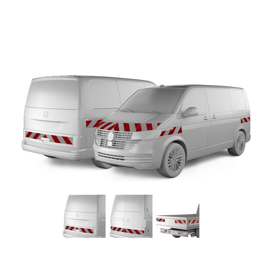 VW T6.1 ab 2019 mit Variantenvorschau zwischen Hecktür, Heckklappe und Pritschenmodell