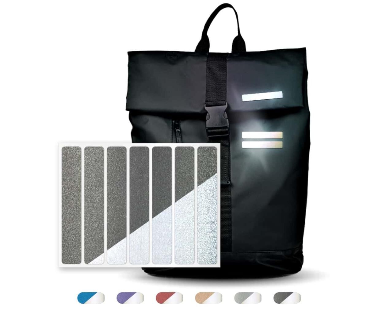 Reflexsticker Metallic Streifen schwarz